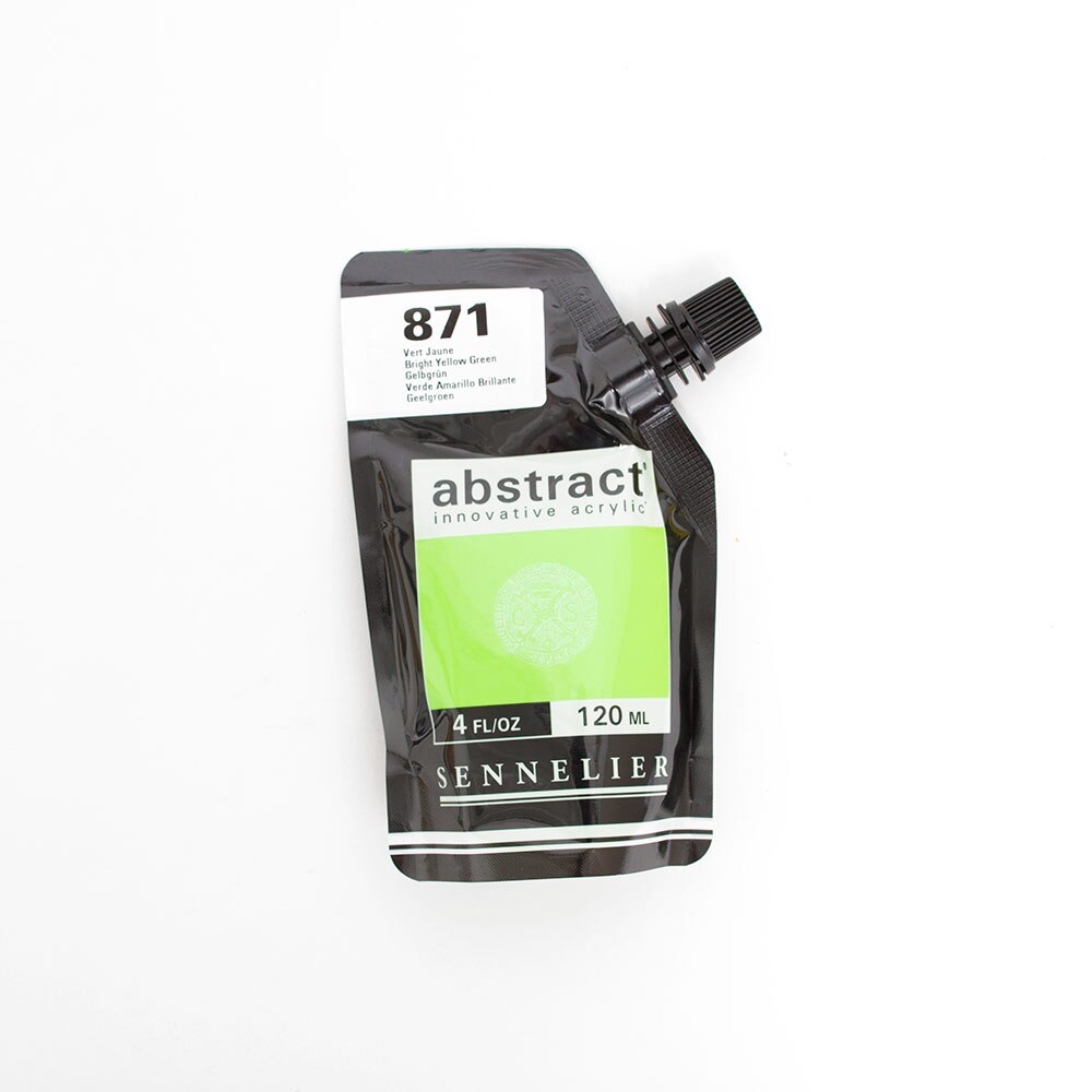Abstract, Acrylic, Art & School, 120ml, Satin, 242861, Bright Yellow Green